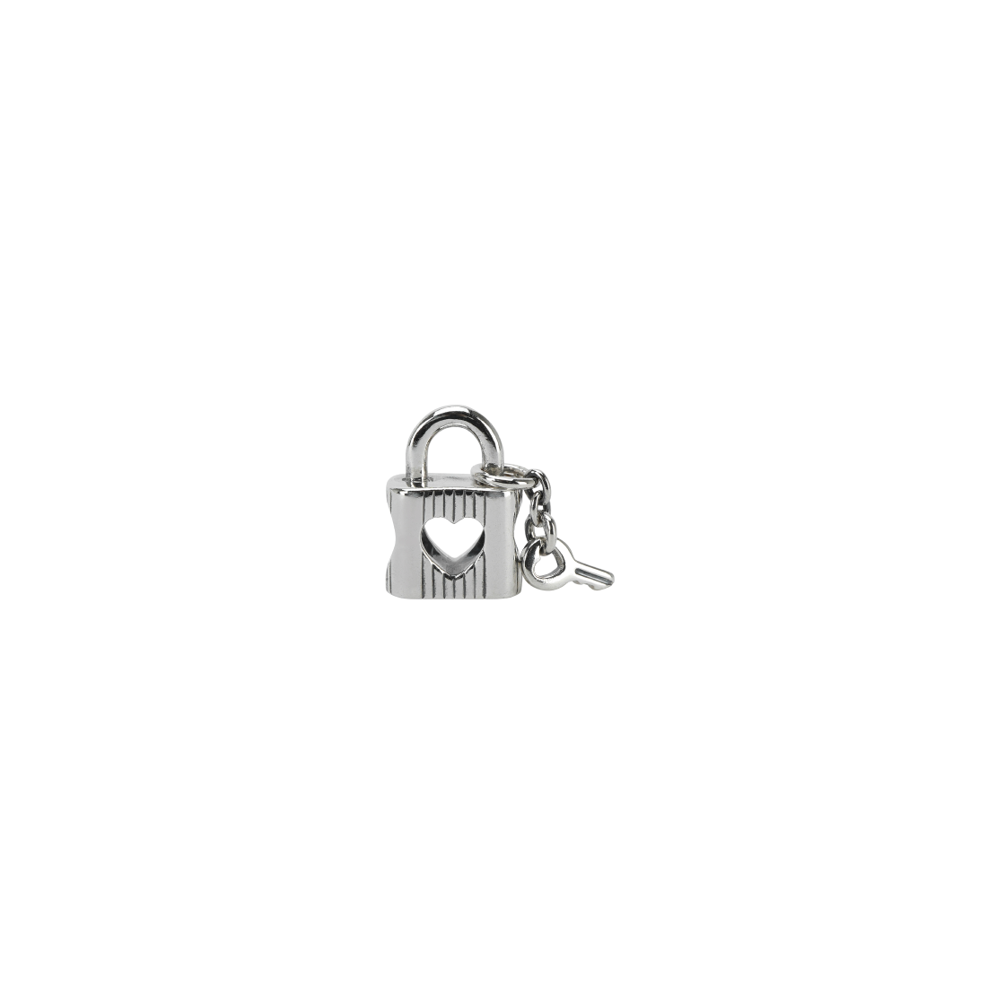 790095C01 (W) Pandora Padlock & Heart Key Charm Sterling Silver Black