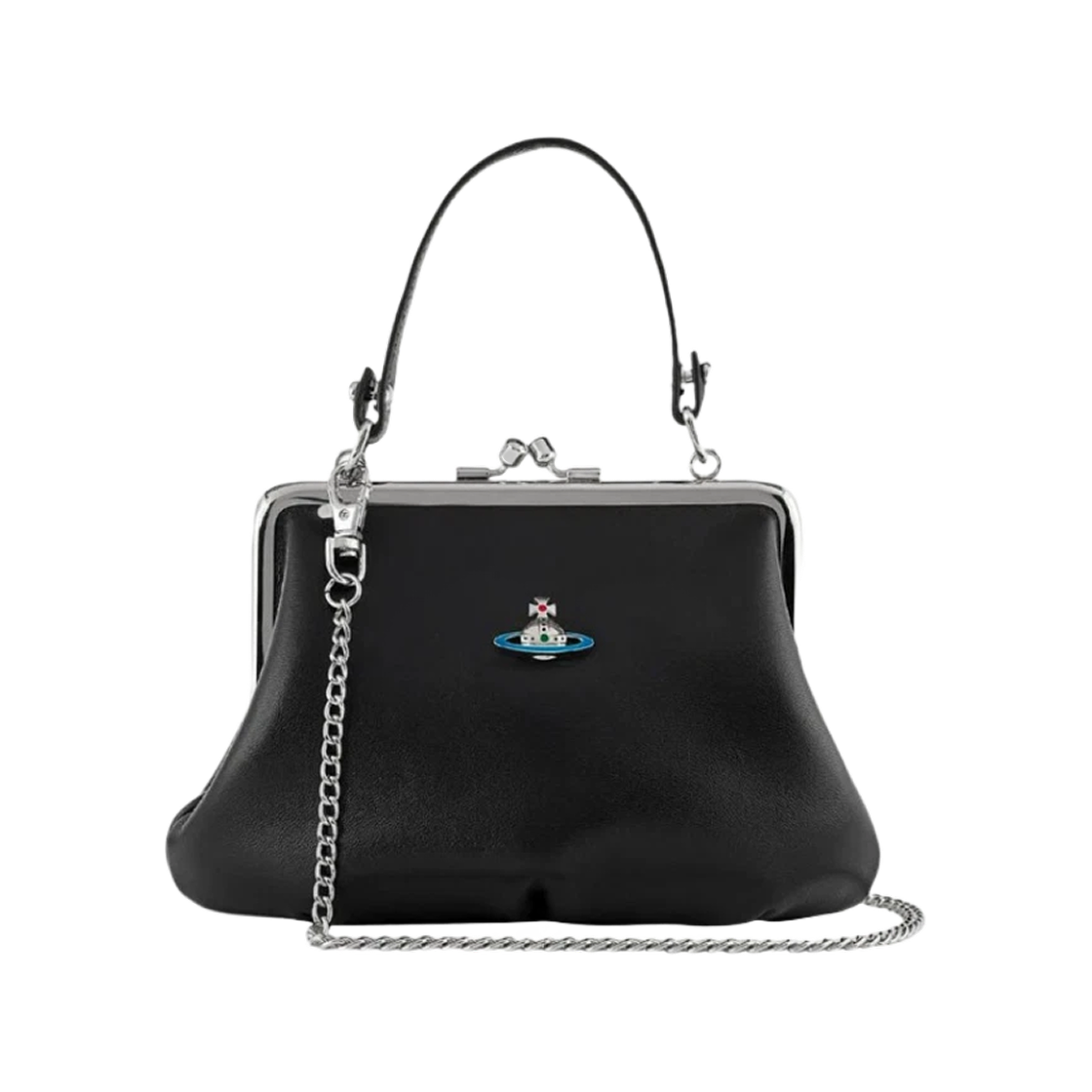 52020003-L001L-N403 Vivienne Westwood Granny Frame Purse Black