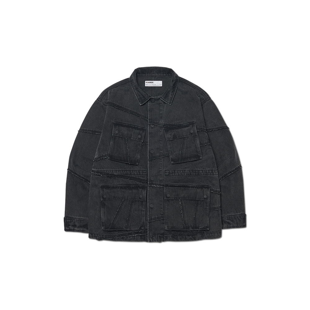 NMWF52JK04WBK NOMANUAL R.C Denim Bdu Jacket Washed Black