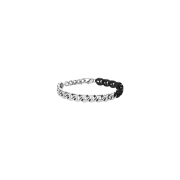 Diesel Dx1529931 Two-Tone Stainless Steel Chain Bracelet Silver Black