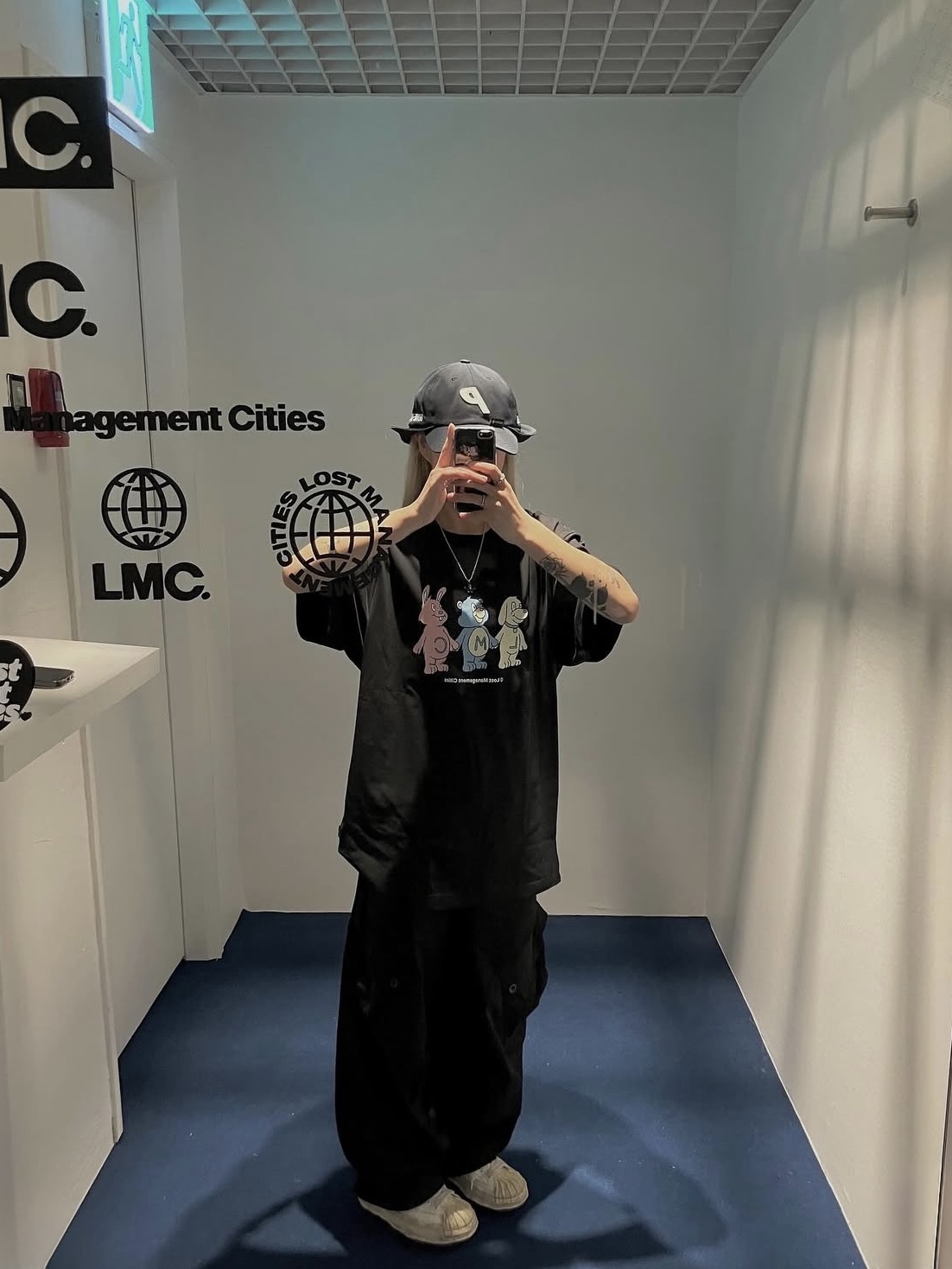 Palace Gore-Tex Neck Saver P 6-Panel Navy - 25SS 착용 스타일