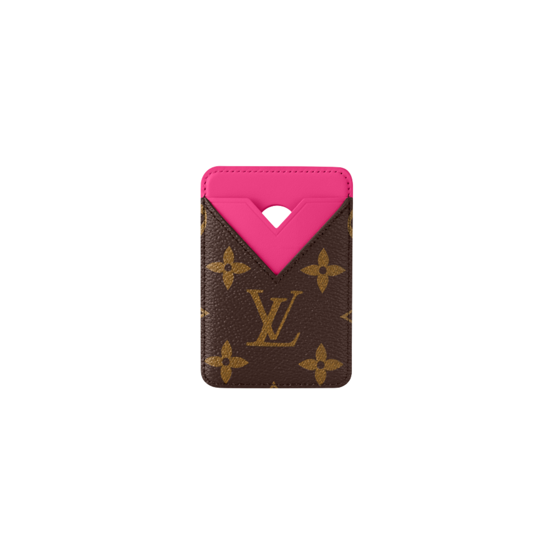 M12851 Louis Vuitton Porte Cartes Magnet Pondichery Pink