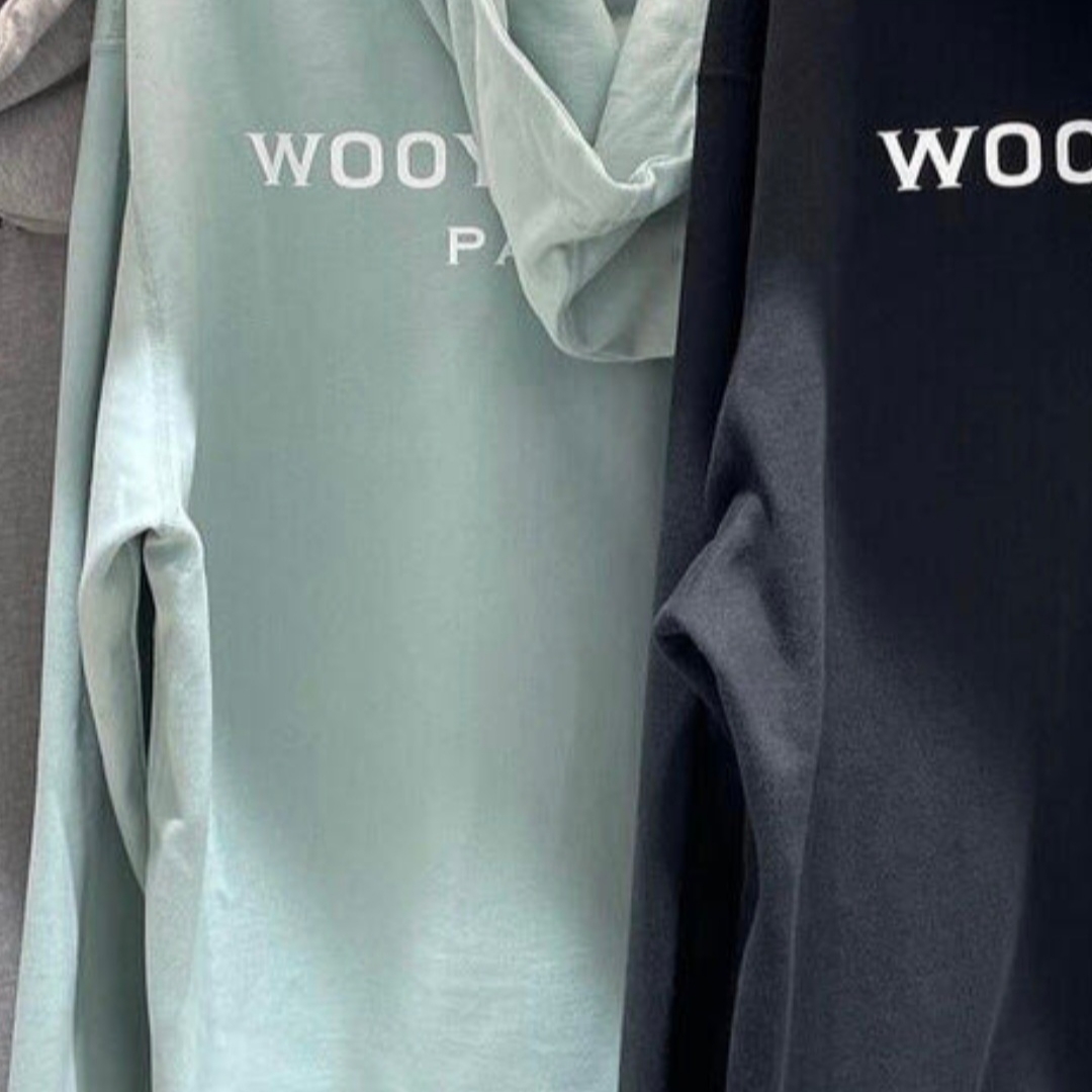 Wooyoungmi Back Logo Hoodie Mint - 23FW 착용 스타일