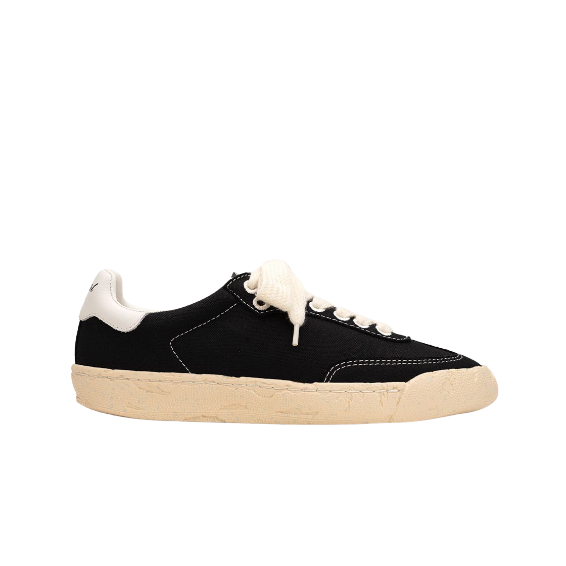 메종 미하라 야스히로 프란시스 패스트 솔 캔버스 로우탑 스니커즈 블랙(Maison Mihara Yasuhiro Francis Past Sole Canvas Low-Top Sneakers Black) - 1