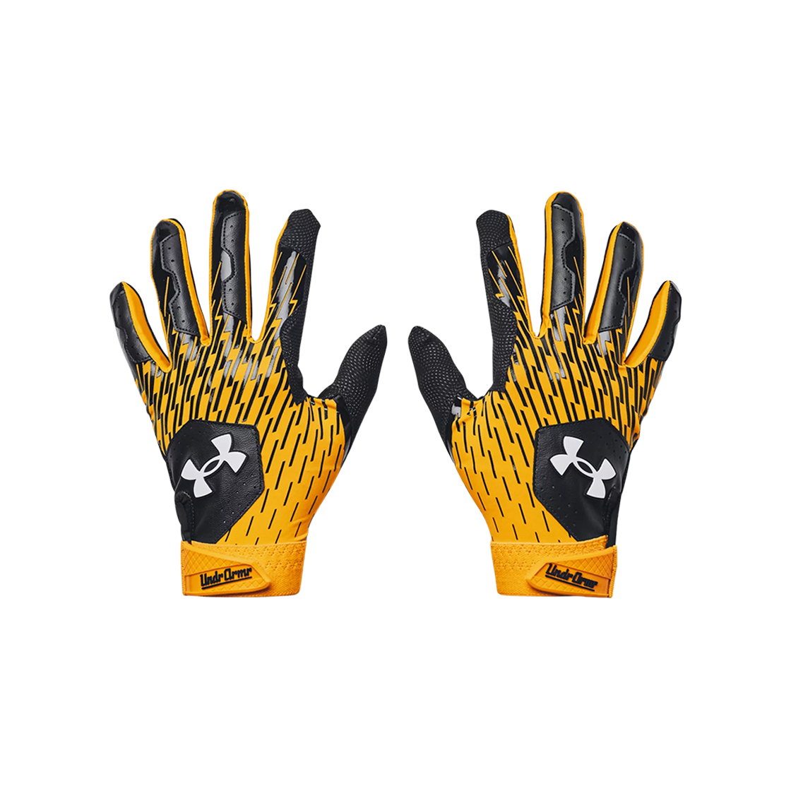 1378764-005 Under Armour UA Clean Up Batting Gloves Black Steeltown Gold
