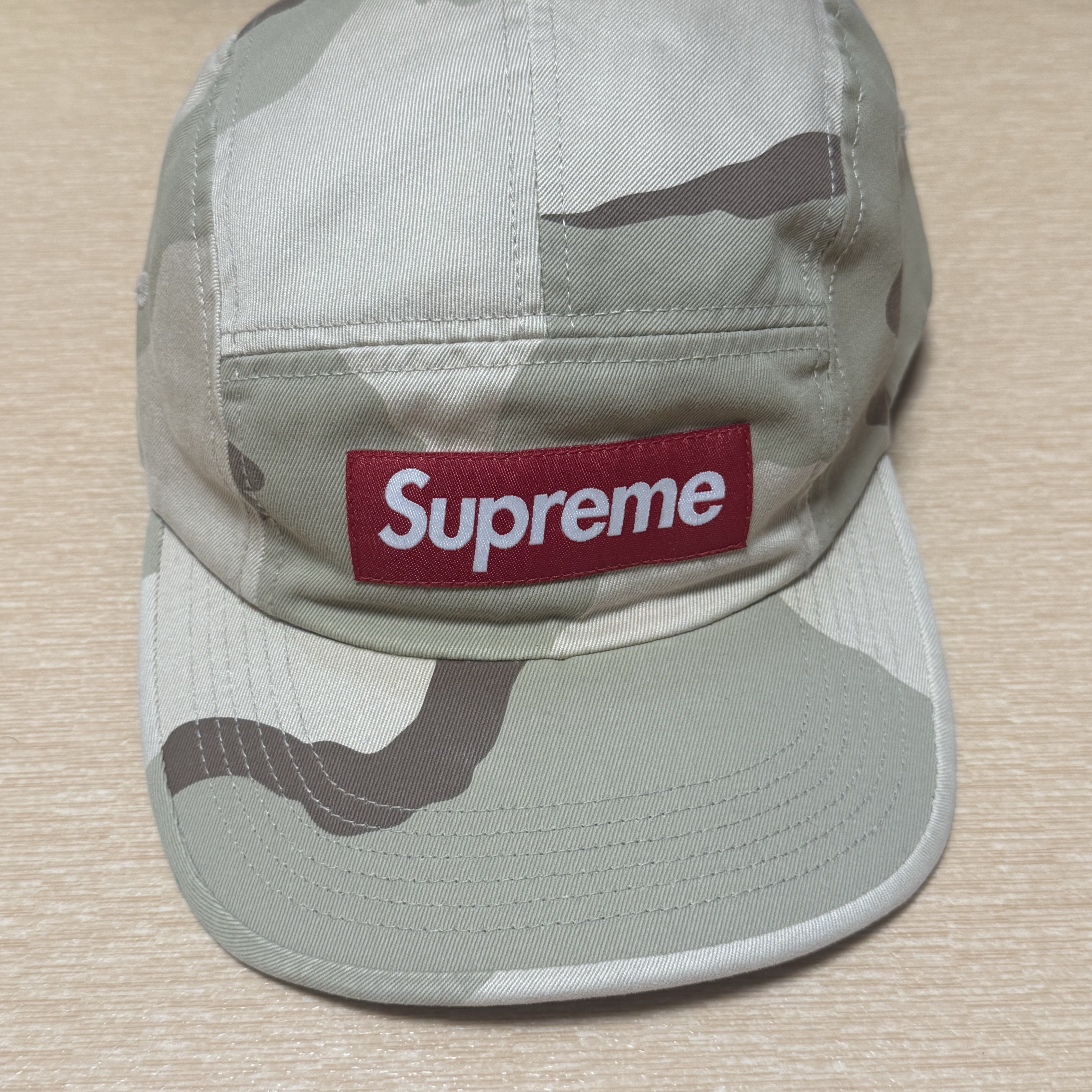 Supreme Washed Chino Twill Camp Cap Desert Camo - 24SS 착용 스타일