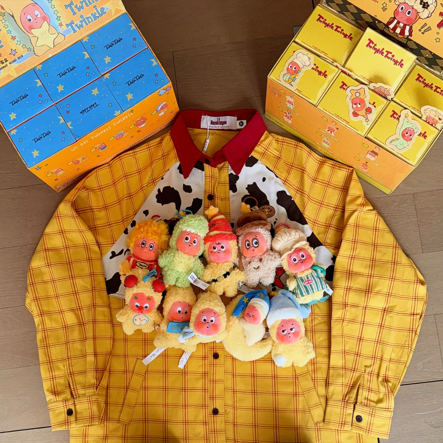 Pop Mart Twinkle Twinkle Be A Little Star Series Plush Pendant Sealed Case (6 Blind Boxes) 착용 스타일 - 1