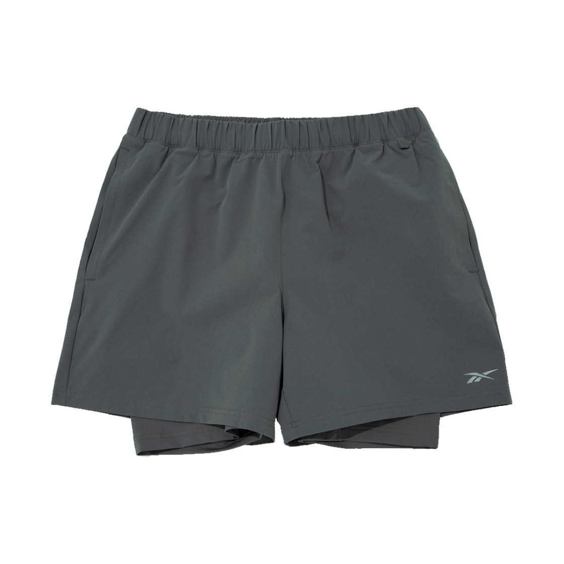 REPA5FB73G3 Reebok 2 IN 1 Running Shorts Dark Grey