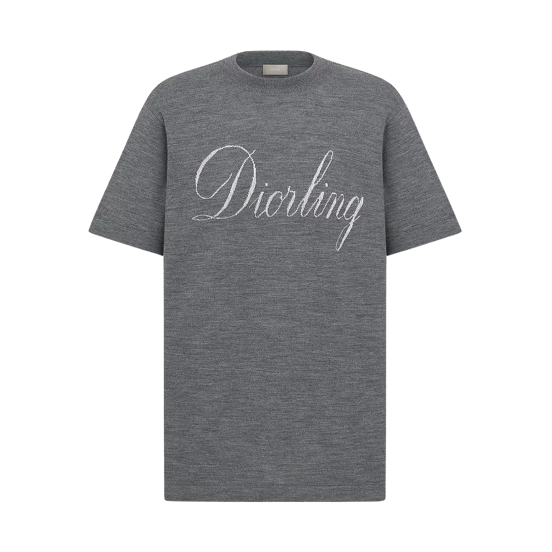 543M621A3013-C880 Dior Diorling Wool Blend Jersey T-Shirt Grey