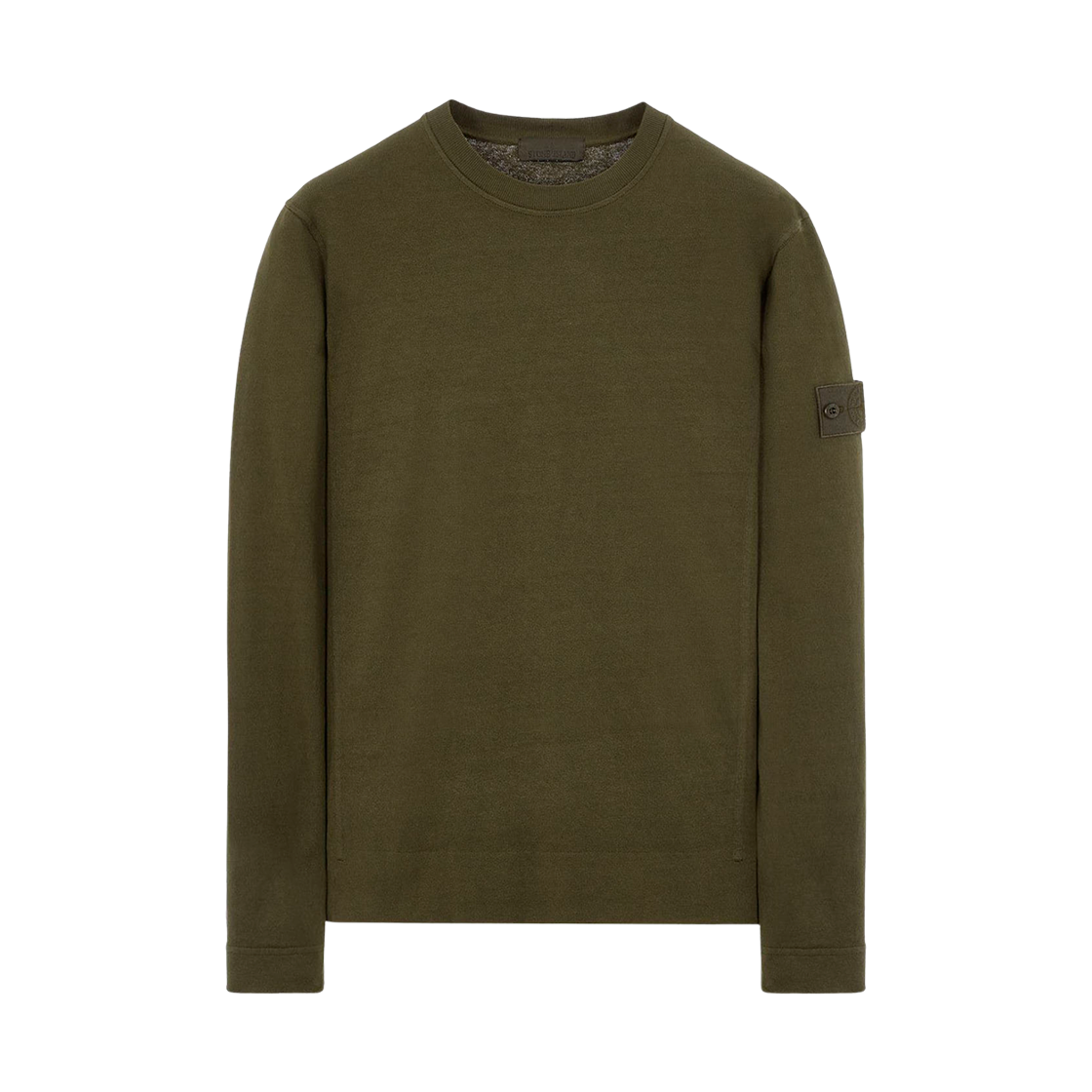 7815611F3-V0054 Stone Island 611F3 Ghost Piece Organic Cotton Crewneck Sweatshirt Military Green - 23SS