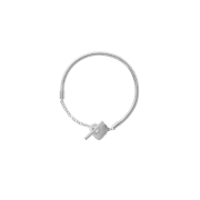 (W) Pandora Moments Heart T-Bar Snake Chain Bracelet Sterling Silver