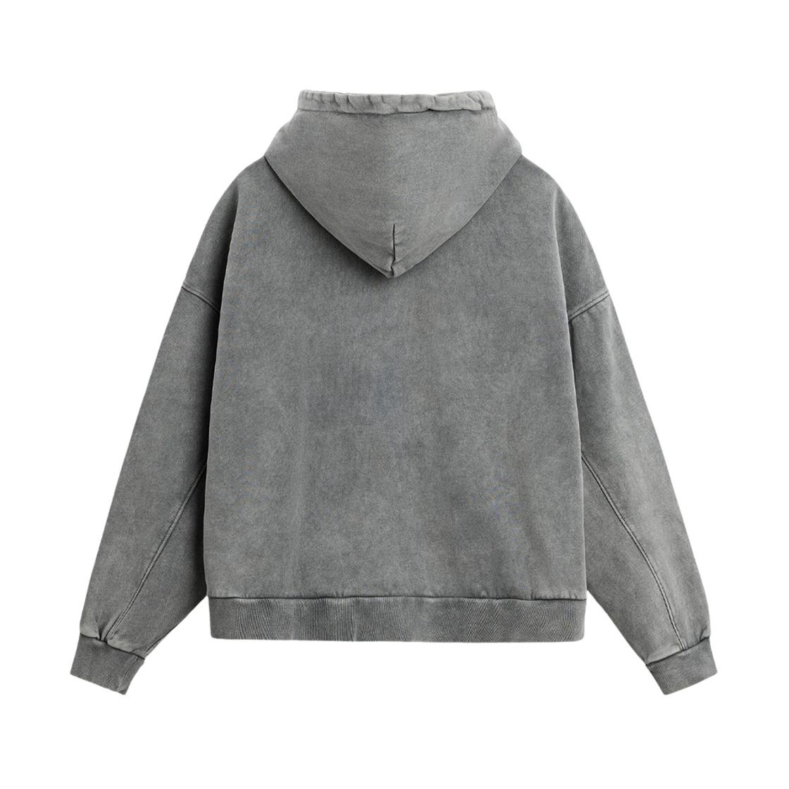 자라 박시 핏 워시드 후드 스웨트셔츠 다크 앤트러사이트(Zara Boxy Fit Washed Hoodie Sweatshirt Dark Anthracite) - 2