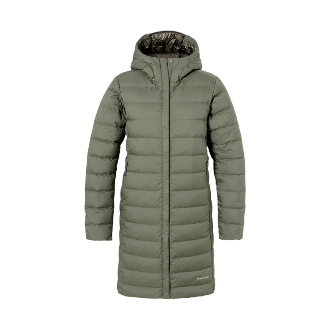 (W) 몽벨 슈페리어 다운 트래블 코트 카키((W) Montbell Superior Down Travel Coat Khaki) - 1