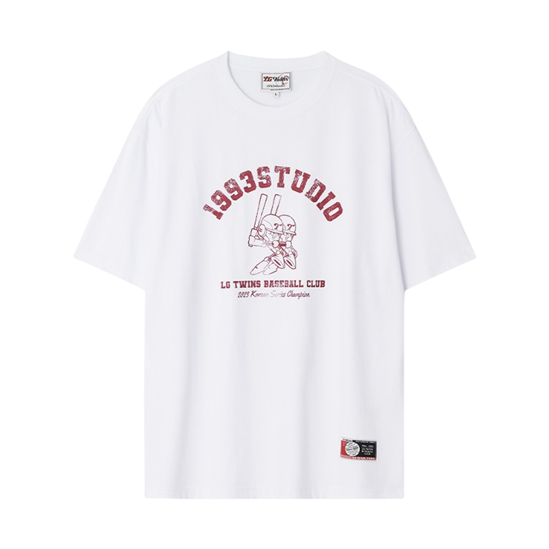LG 트윈스 x 1993스튜디오 93 트윈스 그래픽 티셔츠 화이트(LG Twins x 1993STUDIO 93 Twins Graphic T-Shirt White)