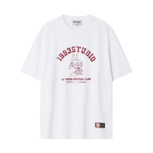 LG 트윈스 x 1993스튜디오 93 빅 스트라이프 티셔츠 블랙 | LG