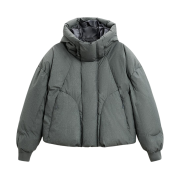 Zara Boxy Fit Padded Jacket Stone