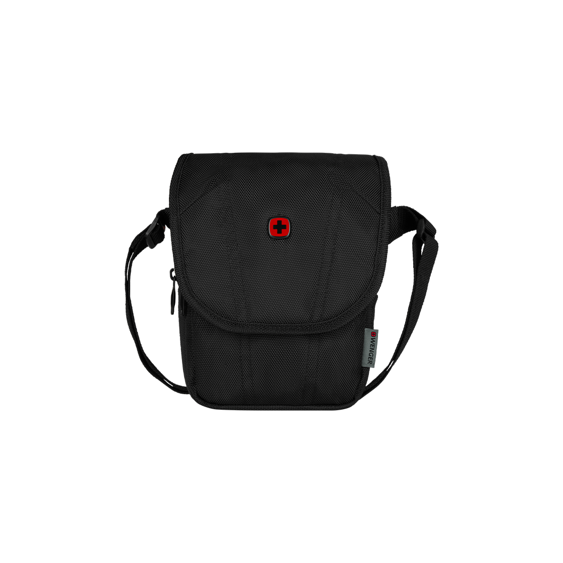 웽거 BC 하이 플래포버 크로스바디 백 블랙(WENGER BC High Flapover Crossbody Bag Black) - 2