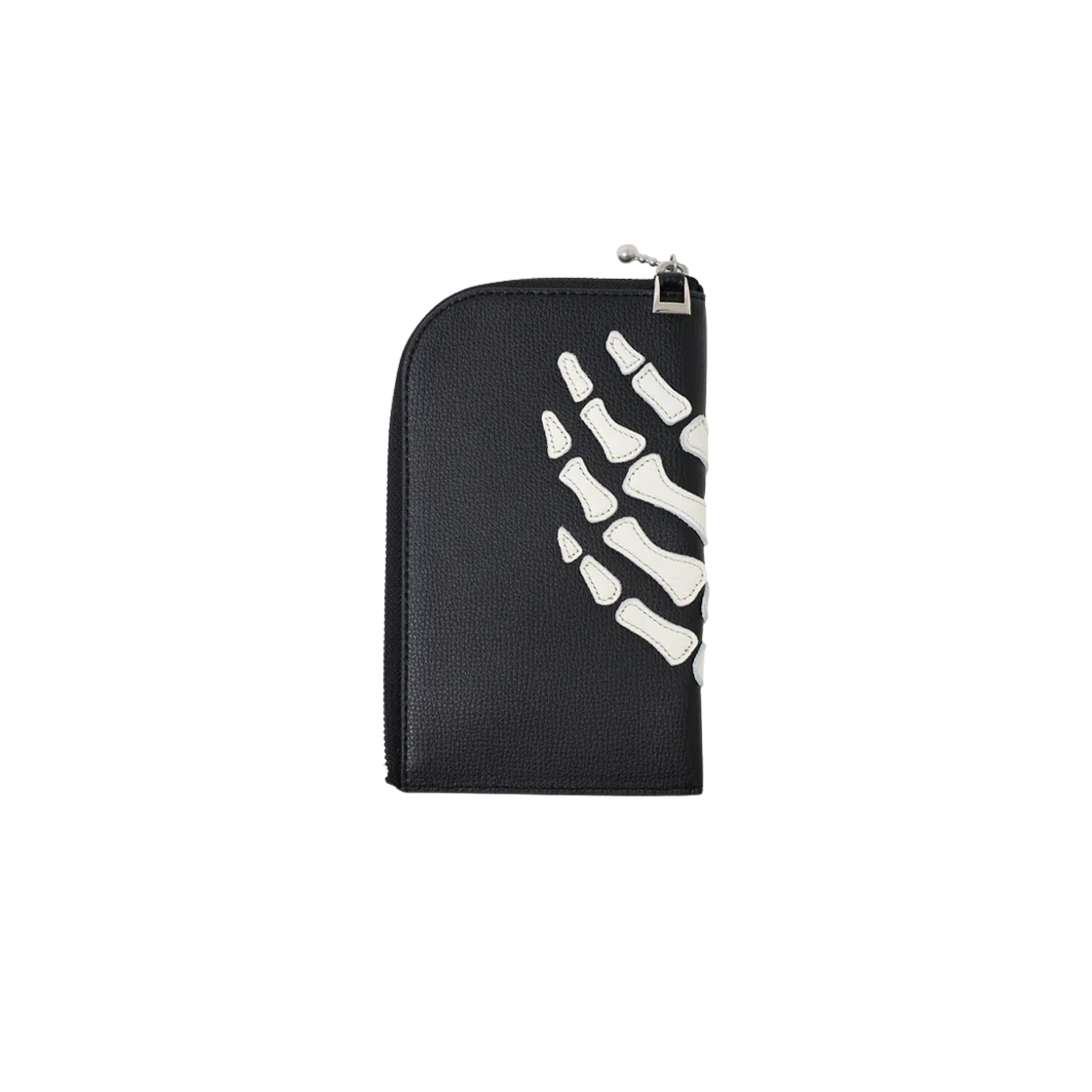 캐피탈 떰즈 업 본 핸드 집 넥 백 블랙(Kapital Thumbs Up Bone Hand Zip Neck Bag Black)
