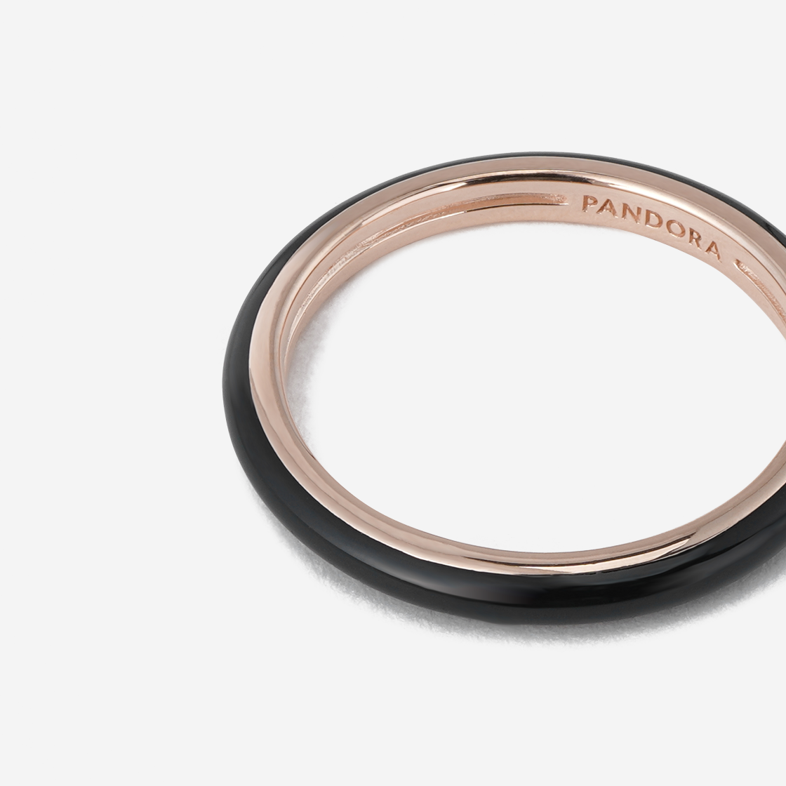 (W) 판도라 미 에나멜 링 로즈 골드 플래팅 블랙((W) Pandora ME Enamel Ring Rose Gold Plated Black) - 2