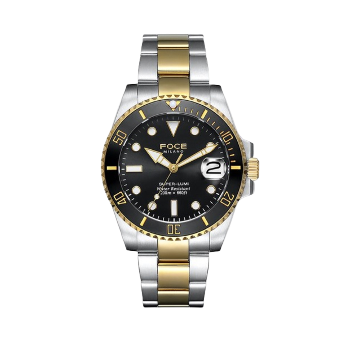 FM7606GD Foce 200m Waterproof Diver Watch Gold