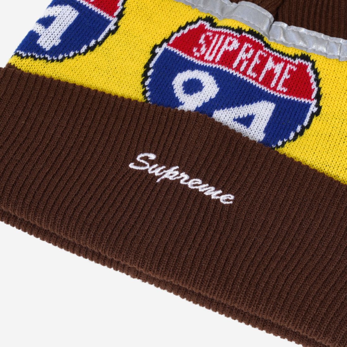 슈프림 인터스테이트 리플렉티브 비니 브라운 - 22FW(Supreme Interstate Reflective Beanie Brown - 22FW) - 3