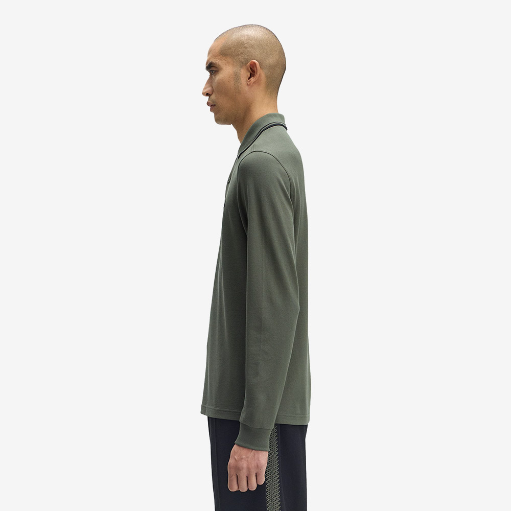 프레드페리 M3636 롱 슬리브 트윈 팁 프레드페리 셔츠 로렐리스그린 블랙(Fred Perry M3636 Long Sleeve Twin Tipped FP Shirt Laurel Wreath Green Black) - 3