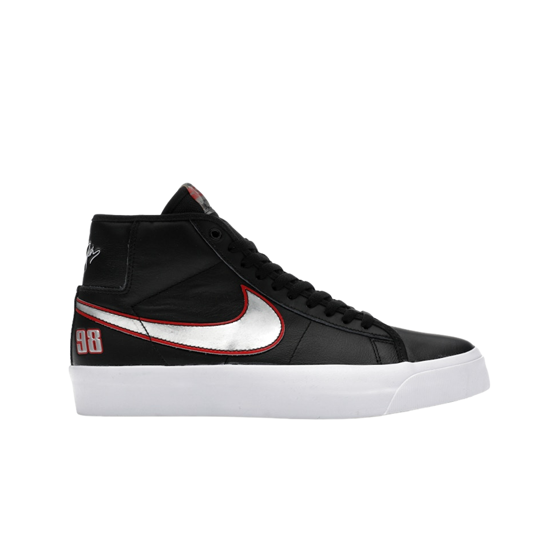 나이키 SB 줌 블레이저 미드 프로 GT 블랙 유니버시티 레드(Nike SB Zoom Blazer Mid Pro GT Black University Red) - 1