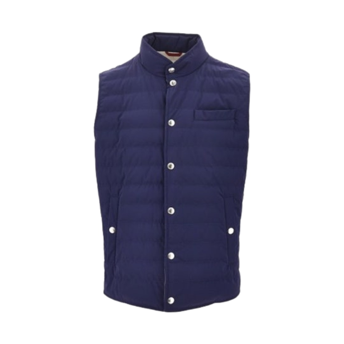 MM4911711-CJD31 Brunello Cucinelli Bonded Taffeta Lightweight Down Vest Blue