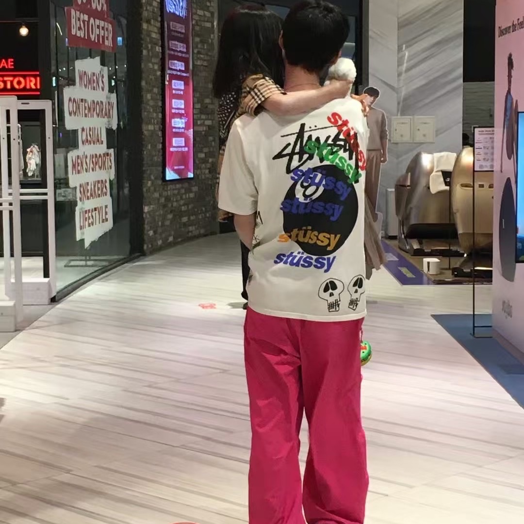 Stussy Test Strike Pigment Dyed T-Shirt Natural 착용 스타일 - 3