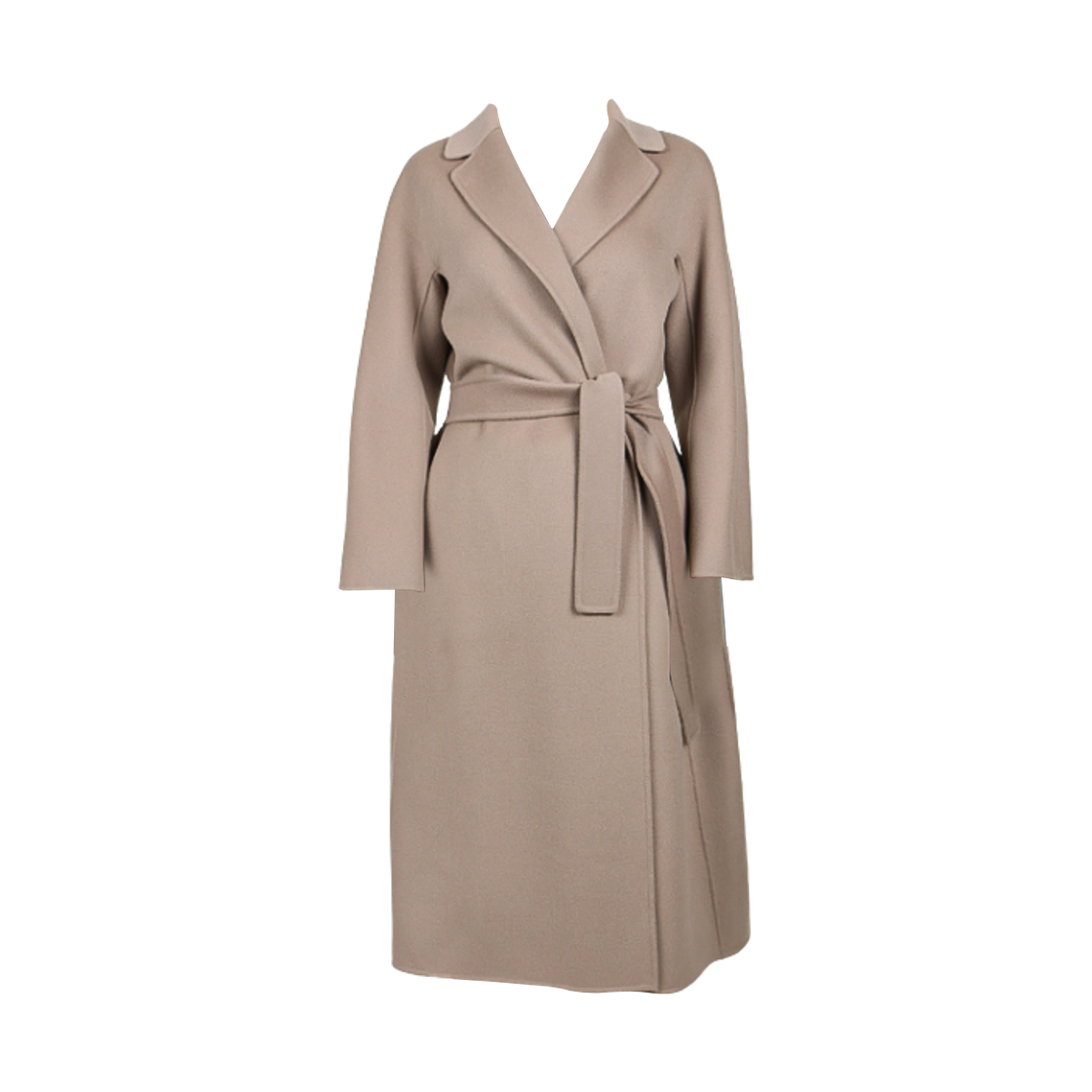ESTURIA-046 (W) S Max Mara Esturia Belted Wool Coat Turtledove