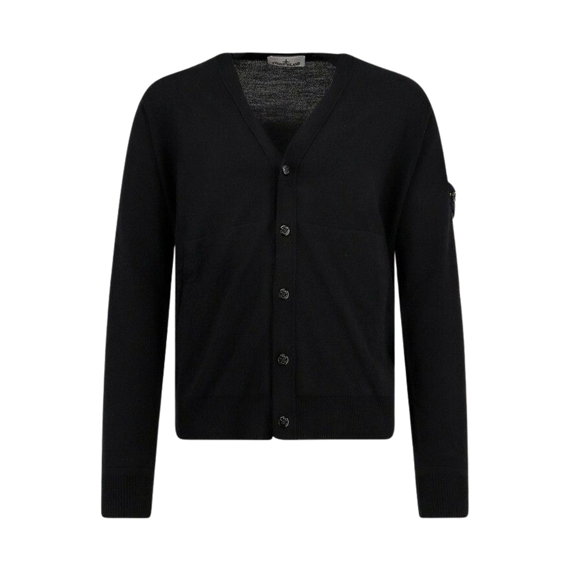 스톤 아일랜드 5100068 버진 울 가디건 블랙 - 25FW(Stone Island 5100068 Virgin Wool Cardigan Black - 25FW)