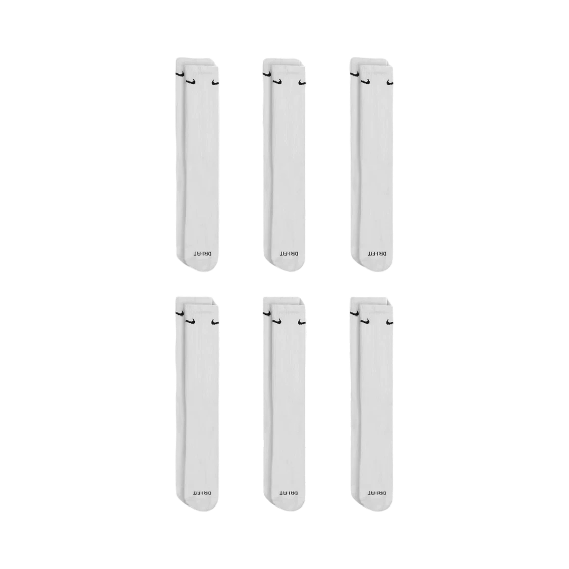 나이키 에브리데이 쿠션드 트레이닝 크루 삭스 화이트 (6개입/국내 정식 발매 제품)(Nike Everyday Cushioned Training Crew Socks White (6 Pack/Korean Ver.))