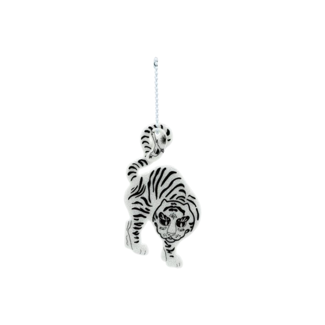 뮷즈 까치 호랑이 안전 키링 화이트 펄 블랙(MU:DS Magpie and Tiger Safety Keyring White Pearl Black)