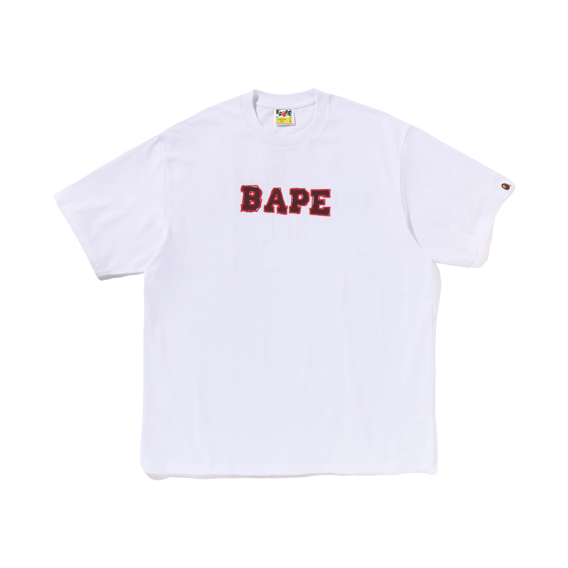베이프 핸드 드로우 베이프 로고 릴렉스드 핏 티셔츠 화이트(BAPE Hand Draw Bape Logo Relaxed Fit T-Shirt White) - 1