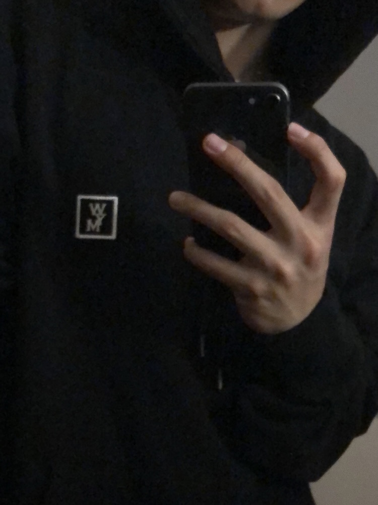 Wooyoungmi Back Logo Hoodie Black - 23FW 착용 스타일 - 1
