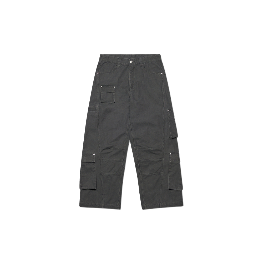 NMWF52CP03WCH NOMANUAL 9p Cargo Pants Washed Charcoal