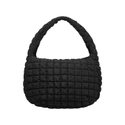 COS Quilted Oversized Shoulder Bag Black