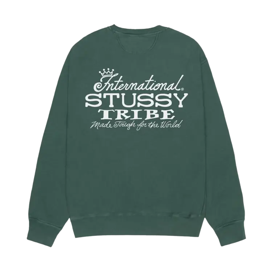 스투시 이스트 피그먼트 다이드 크루 포레스트