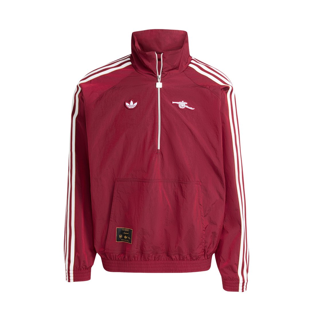 아디다스 아스널 테라스 아이콘 하프집 자켓 팀 콜 버건디 2 - KR 사이즈(Adidas Arsenal Terrace Icon Half Zip Jacket Team Coll Burgundy 2 - KR Sizing)