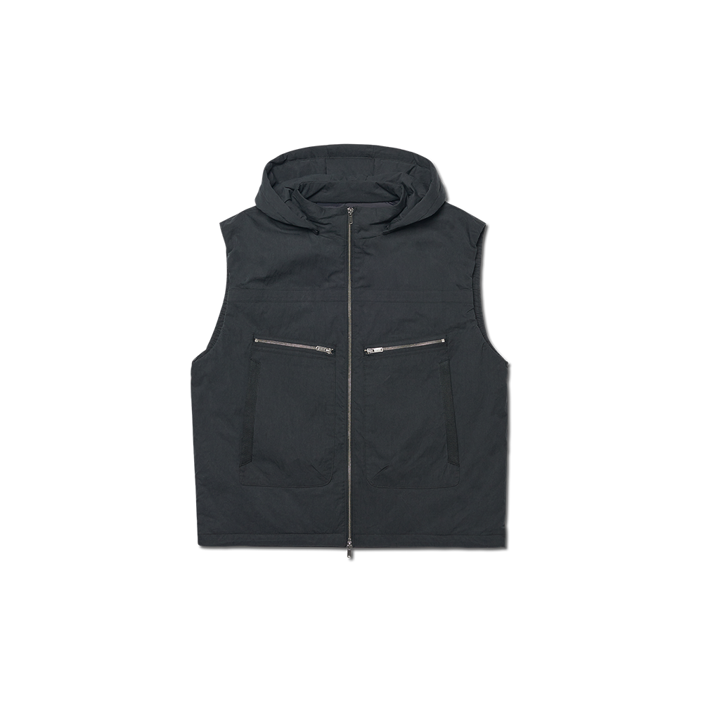 NMWF52SL01BLK NOMANUAL Detachable Hooded Vest Black
