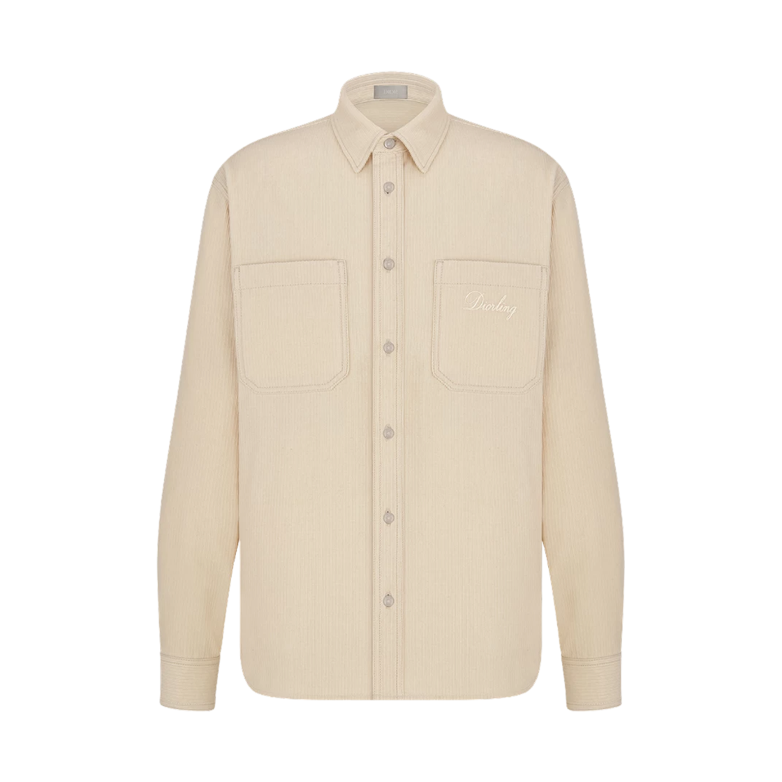 543D587A3027-C080 Dior Diorling Corduroy Overshirt White