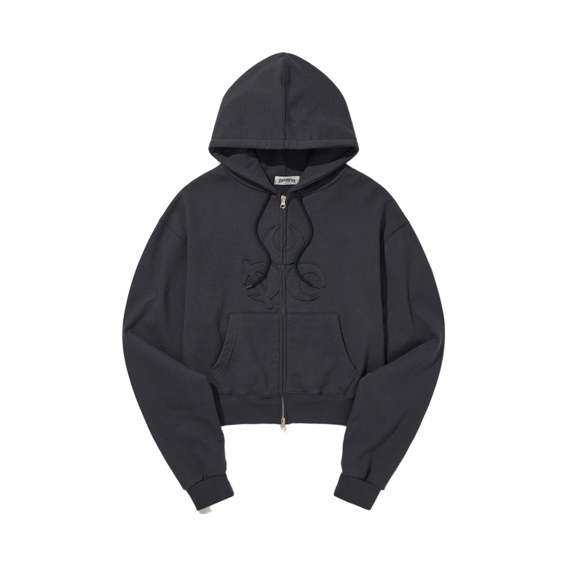 D25SHD01VB DAUSPICE Symbol Hoodie Zip-Up Vintage Black