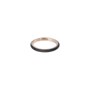 (W) Pandora ME Enamel Ring Rose Gold Plated Black