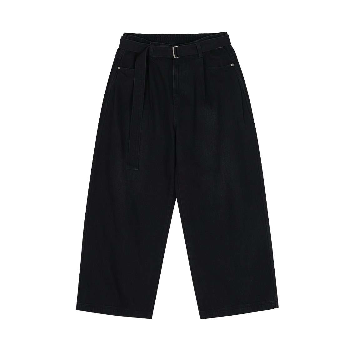 SH5PT525BK SONGZIO HOMME Multi Pleats Wide Denim Pants Black