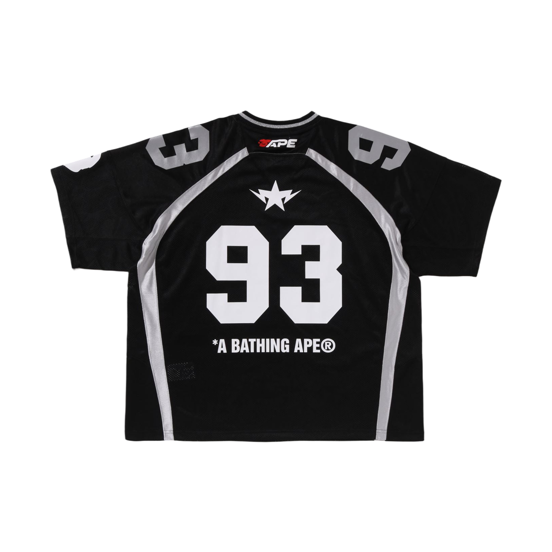 베이프 라인 카모 자카드 릴렉스드 핏 풋볼 저지 블랙(BAPE Line Camo Jacquard Relaxed Fit Football Jersey Black) - 2