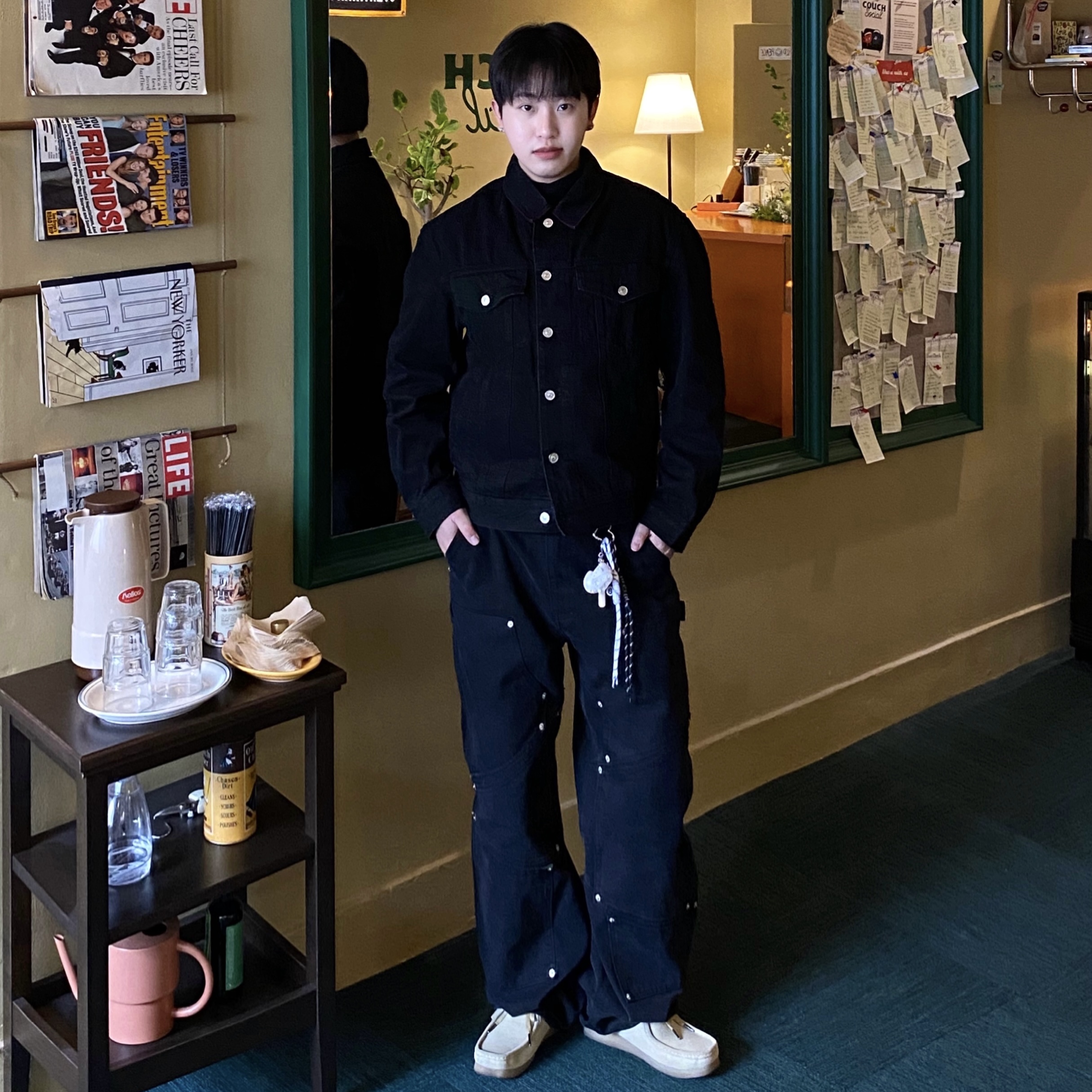 Clarks Wallabee Maple Suede - 25FW 착용 스타일 - 2
