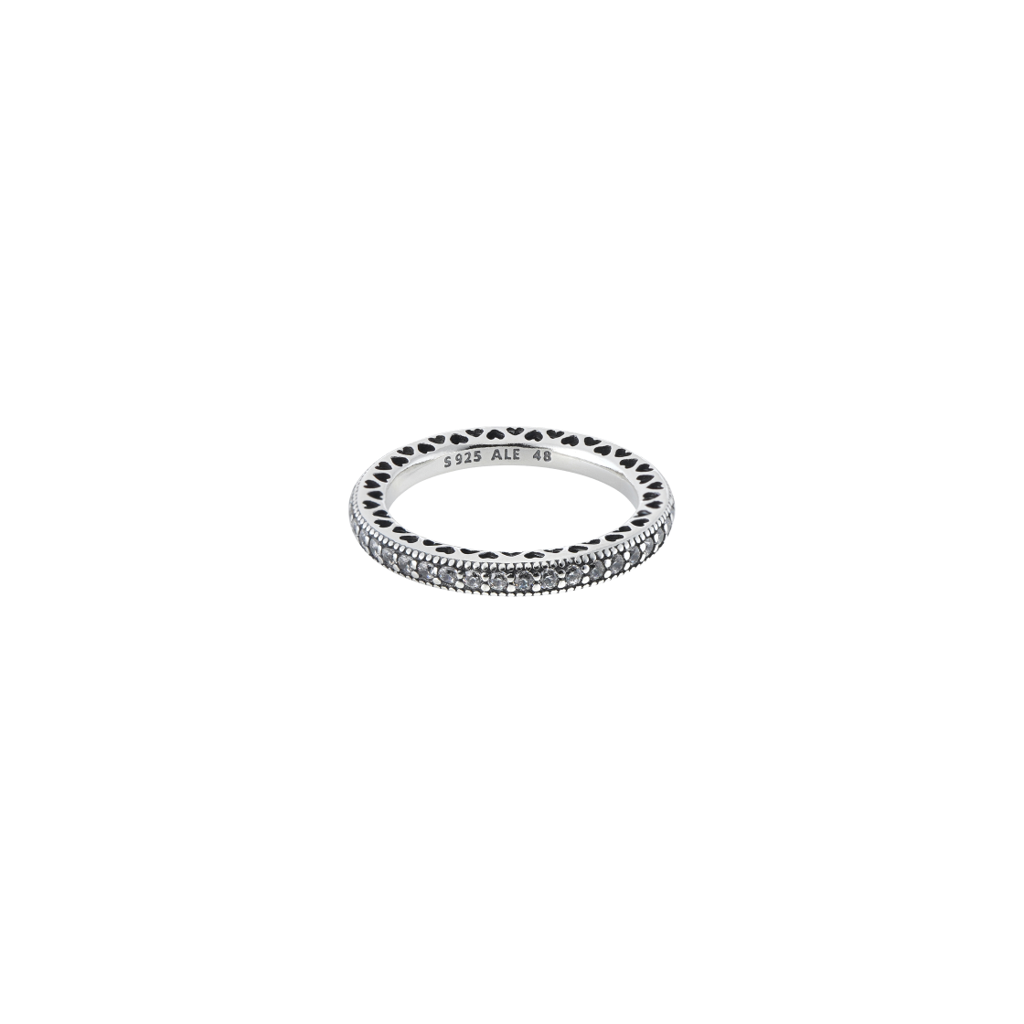 (W) 판도라 스파클 & 하트 링 스털링 실버((W) Pandora Sparkle & Hearts Ring Sterling Silver)