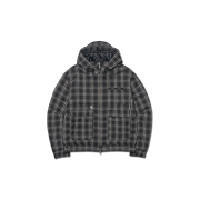 NOMANUAL Check Hooded Jacket Black