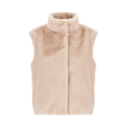(W) Herno Resort Vest in Faux Mink Fur Chantilly