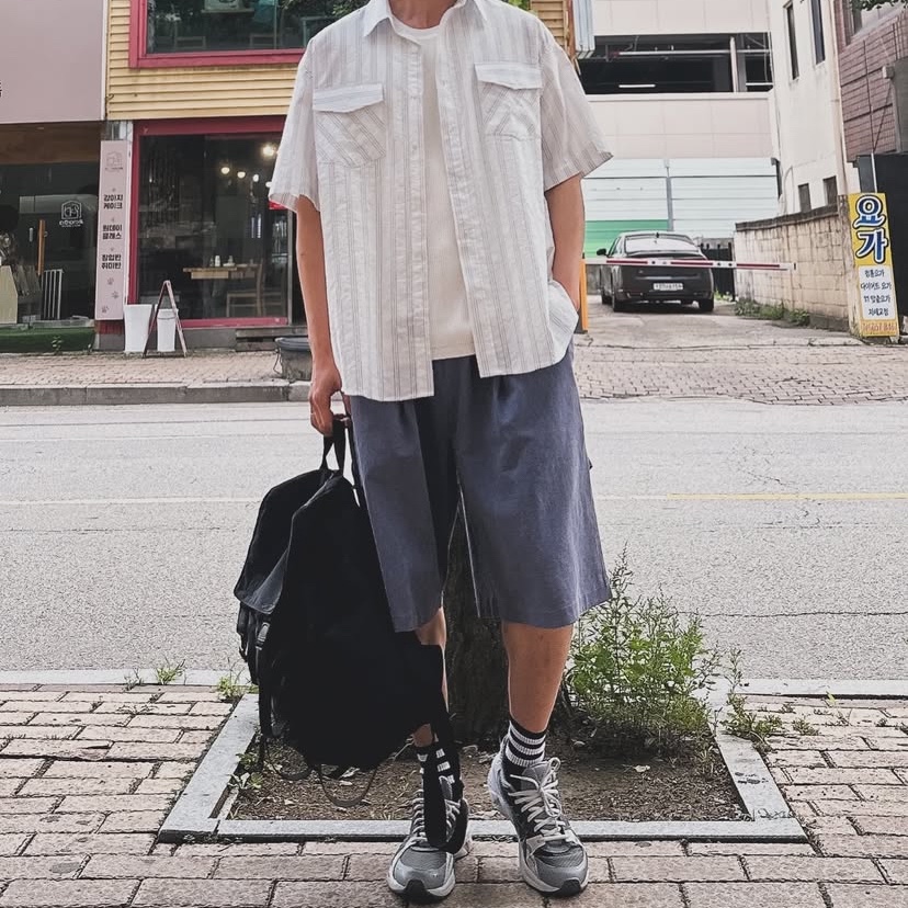 Asics Gel-Kyrios Carrier Grey 착용 스타일 - 2